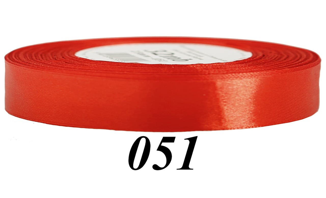Wstążka satynowa 12mm/32mb, jasnoczerwona