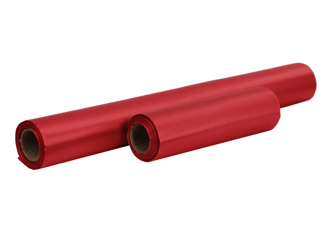 Satyna gładka w rolce, bieżnik, 36cm/9y c.czerwona