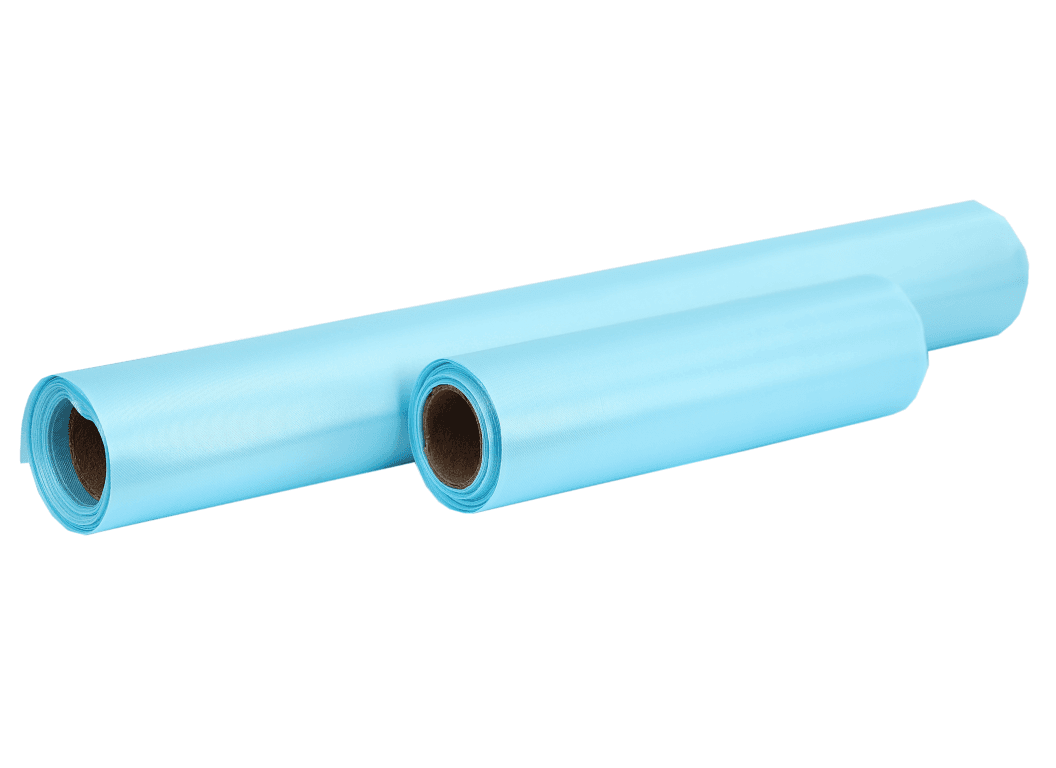 Satyna gładka w rolce, bieżnik, 36cm/9y, błękitna