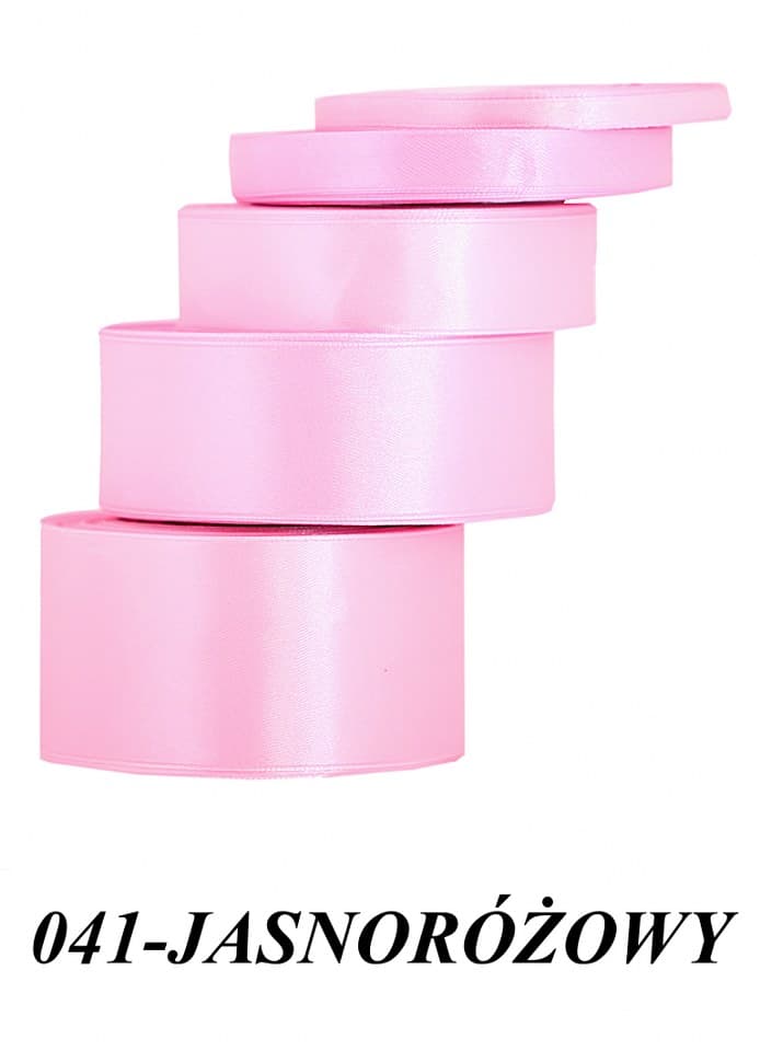 Wstążka satynowa 12mm/32mb, jasnoróżowa