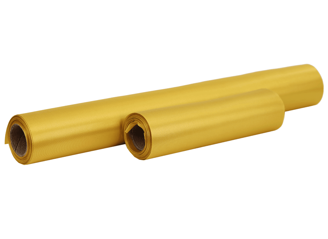 Satyna gładka w rolce, wstążka 16cm/9y, pr. złoto