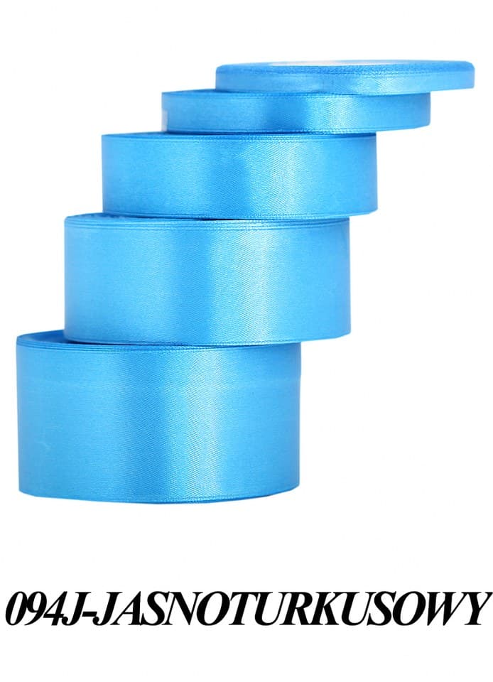Wstążka satynowa 12mm/32mb, jasnoturkusowa