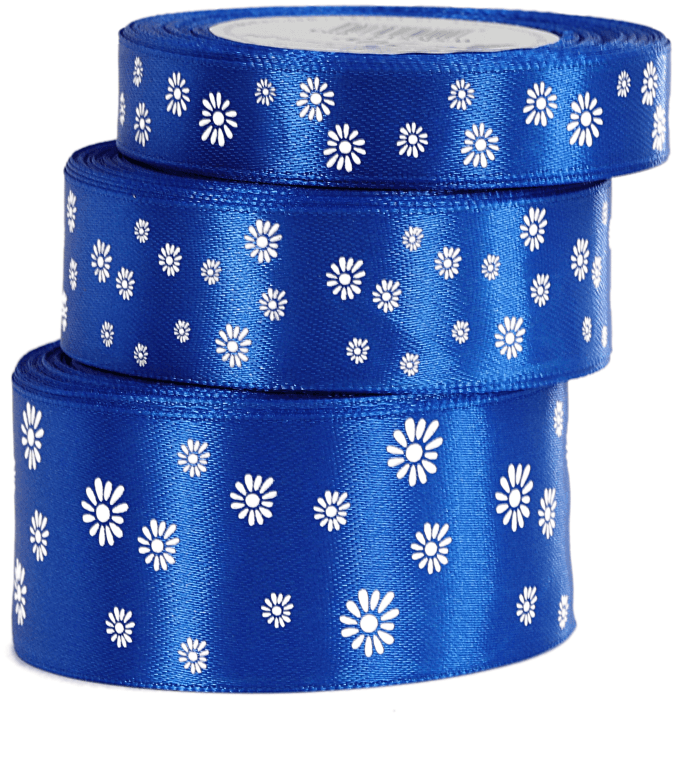 Wstążka satynowa STOKROTKA, 15mm/18mb, chabrowa