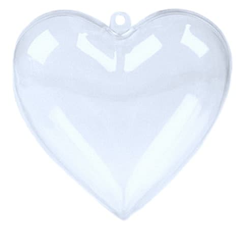 Serce akrylowe płaskie, wys. 12cm/5sztuk