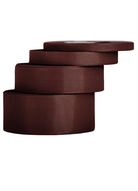 Wstążka rypsowa, 6mm/22mb, ciemnobrązowa