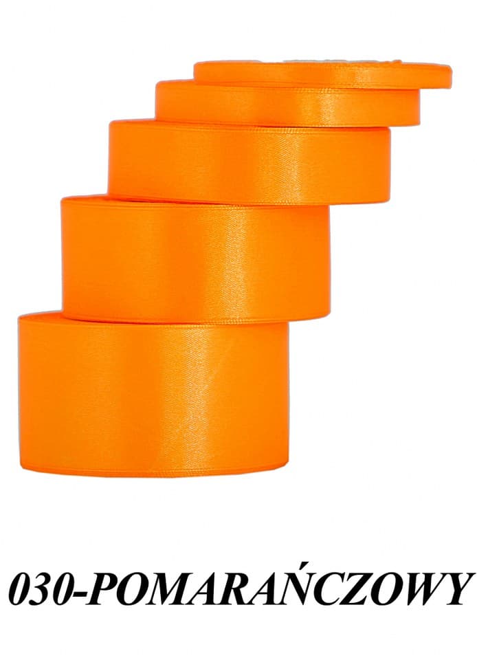 Wstążka satynowa 12mm/32mb, pomarańczowa