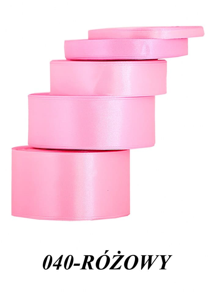 Wstążka satynowa 12mm/32mb, różowa
