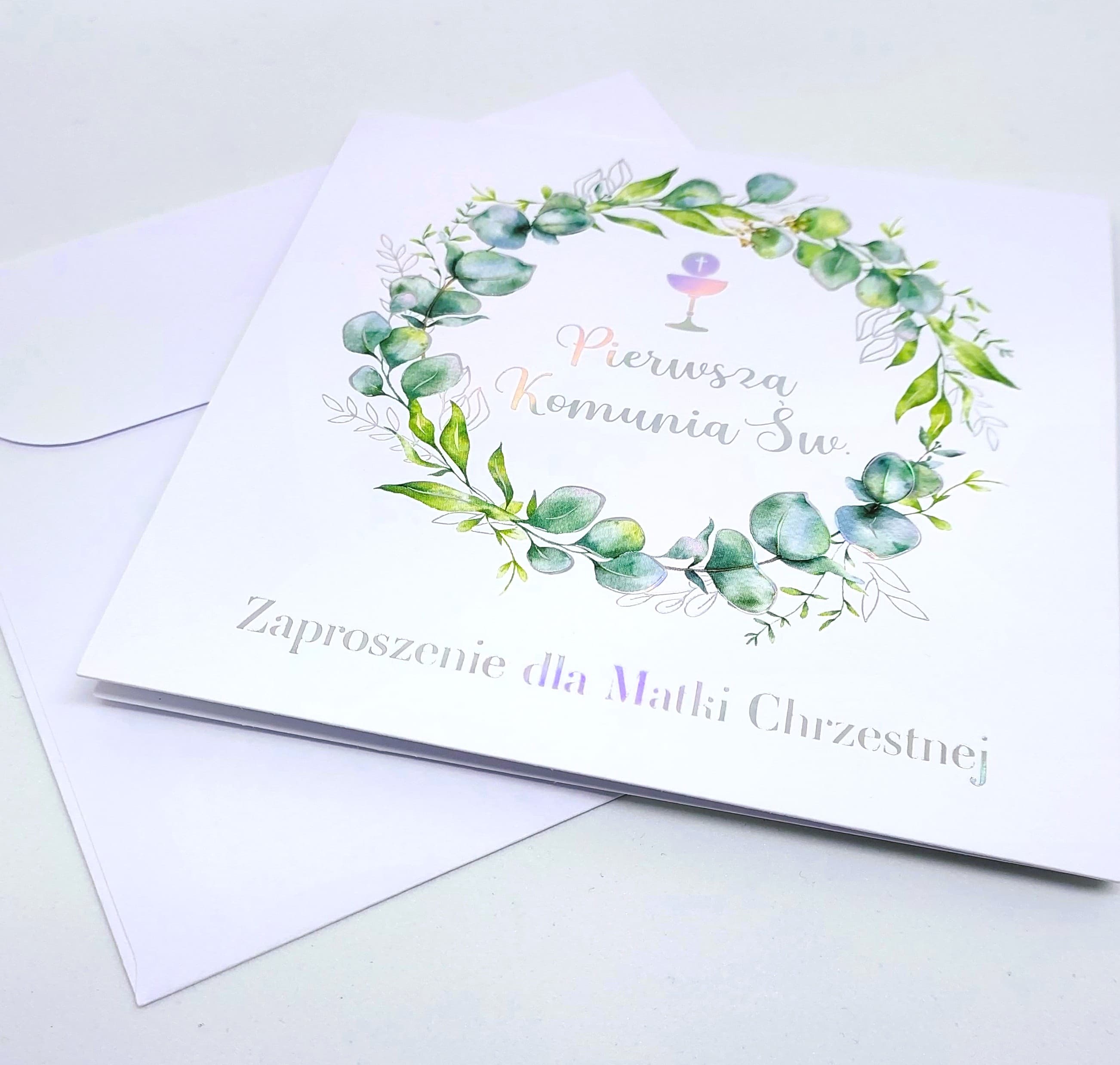 Zaproszenie dla Matki Chrzestnej, Komunia Św. 1szt