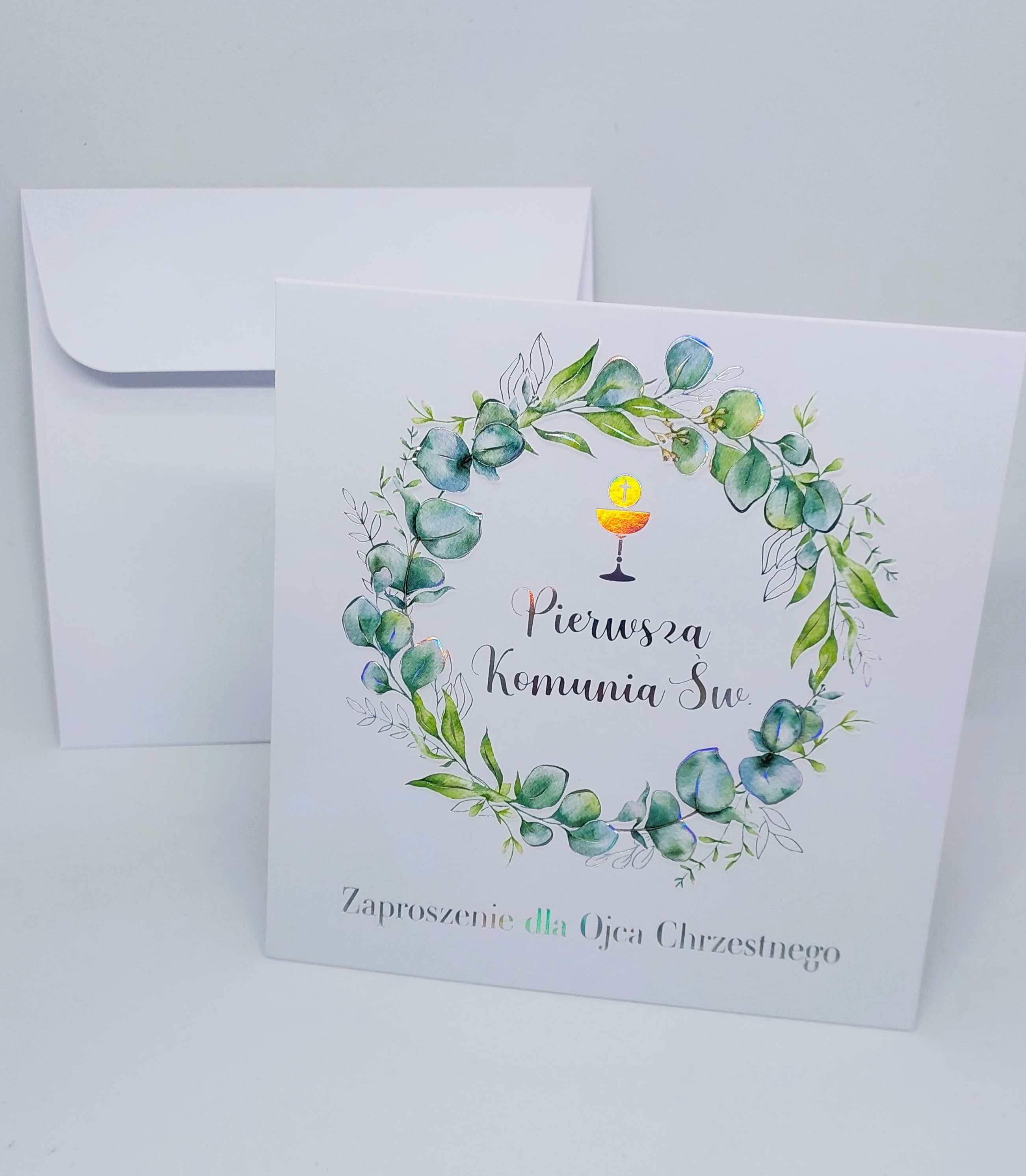Zaproszenie dla Ojca Chrzestnego, Komunia Św. 1szt