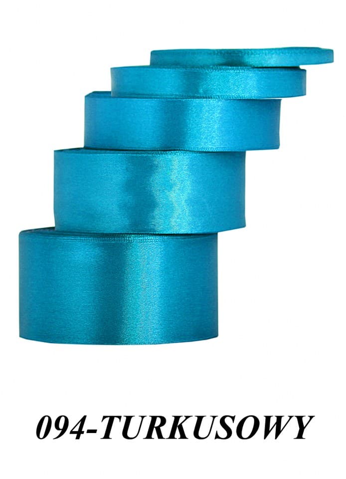 Wstążka satynowa 12mm/32mb, turkusowa