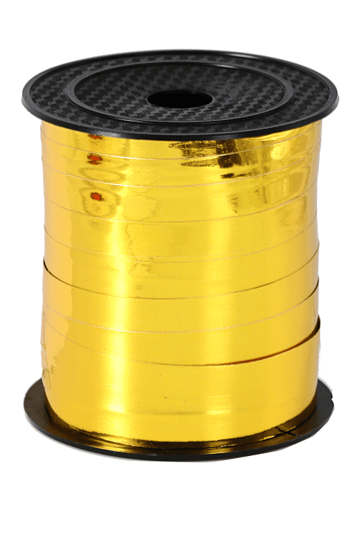 Wstążka plastikowa PP 1cm/100mb, złota metal 