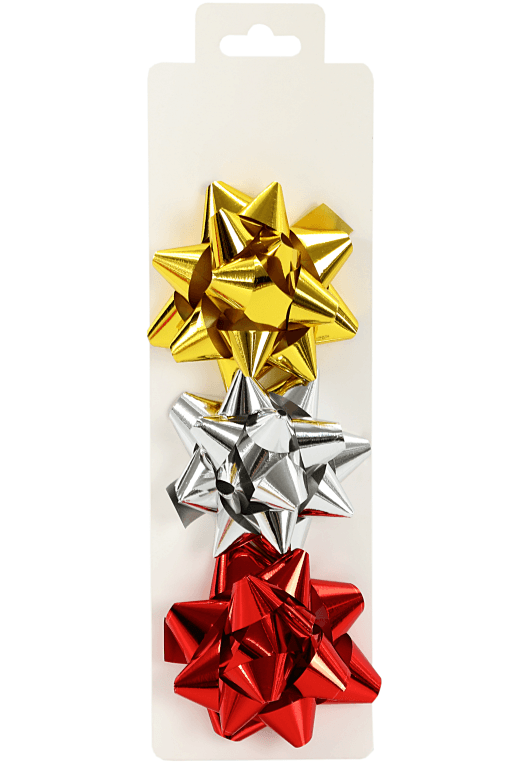 Zestaw: metaliczne rozety 7,5cm/3szt, MIX kolorów