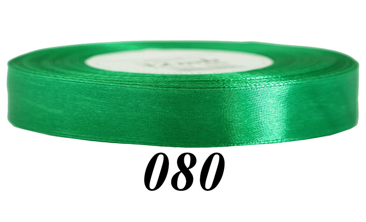 Wstążka satynowa 12mm/32mb, zielona