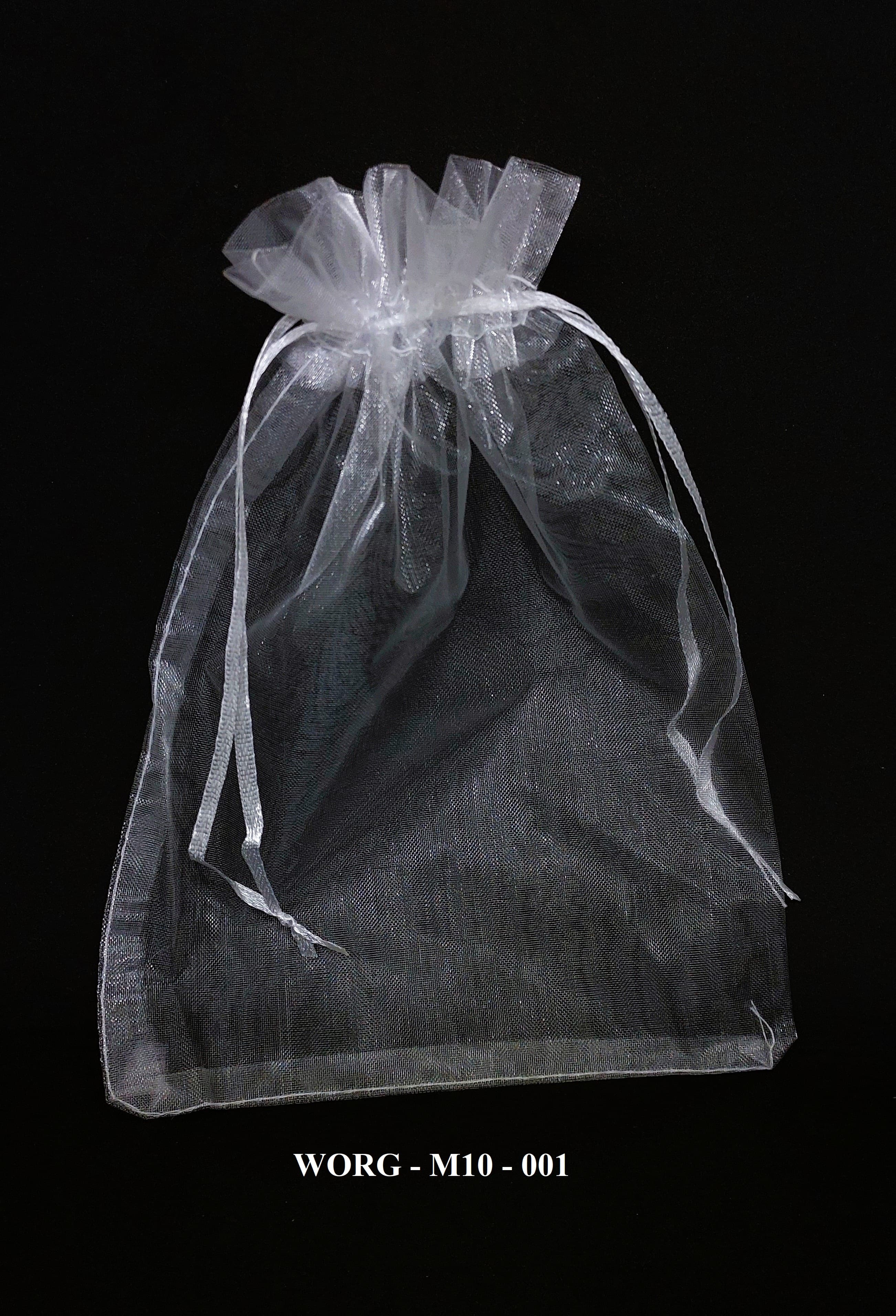 Woreczki z organzy 14x20cm/12szt, białe