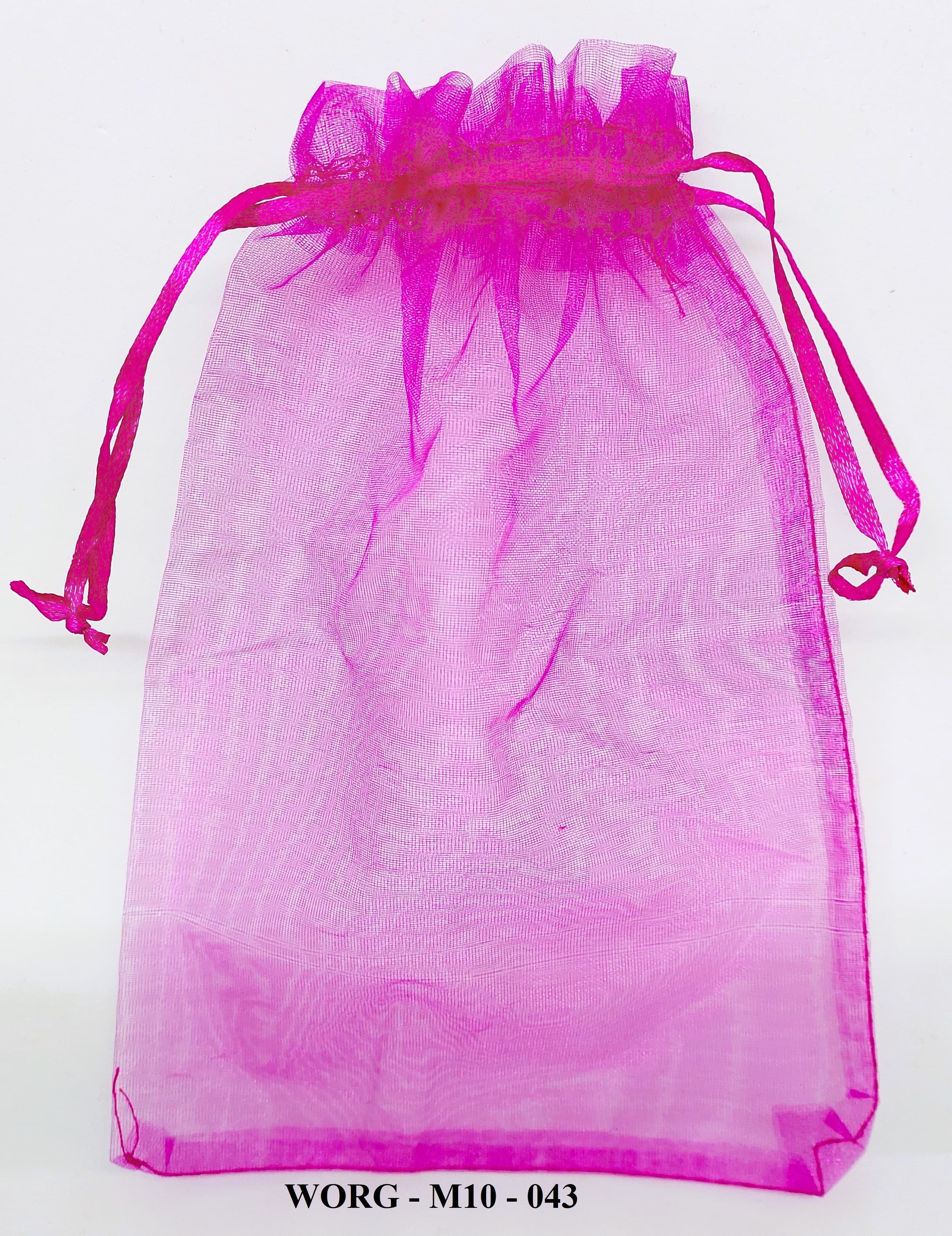 Woreczki z organzy 14x20cm/12szt, amarantowe