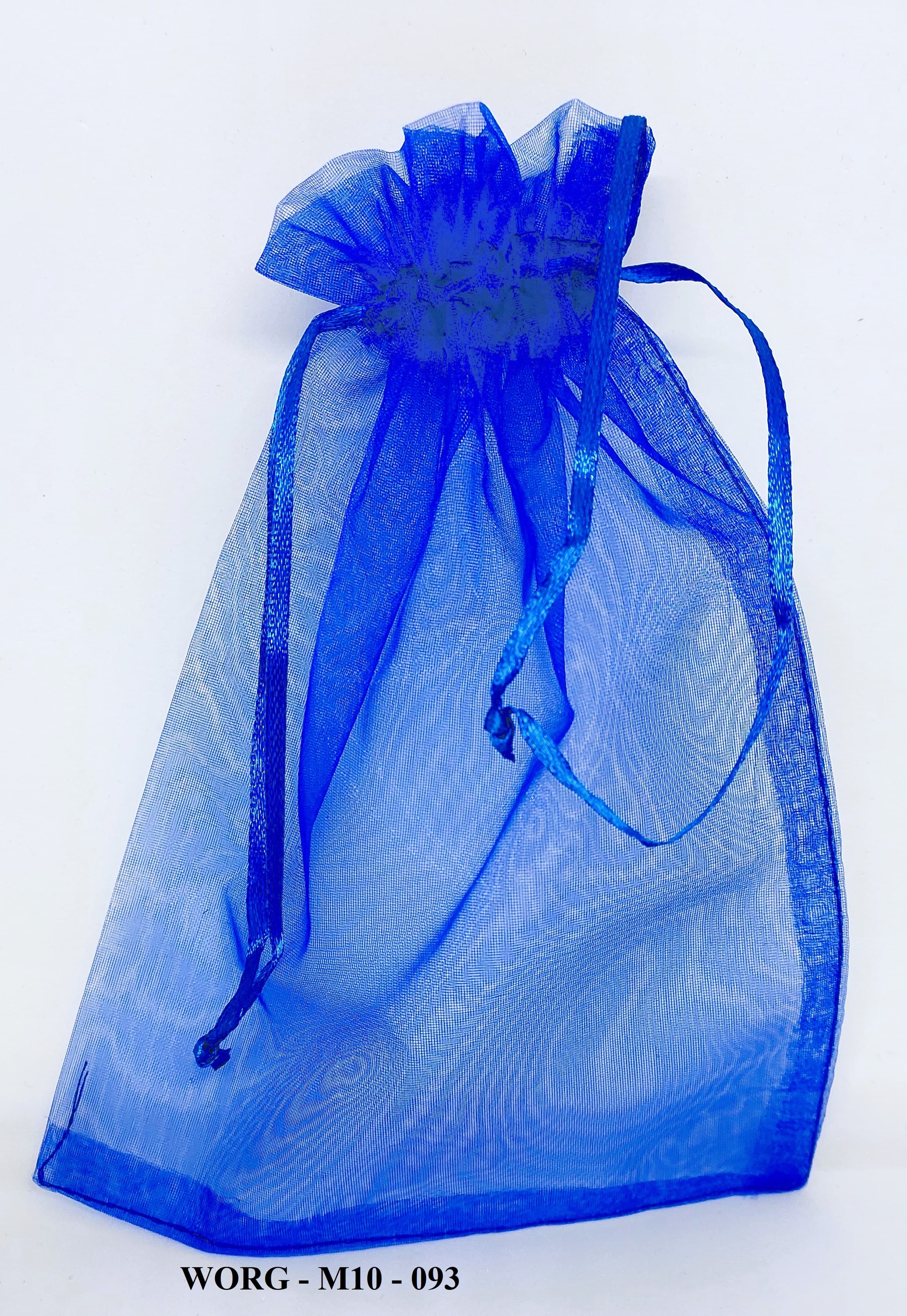 Woreczki z organzy 14x20cm/12szt, chabrowe