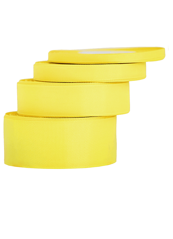 Wstążka rypsowa, 6mm/22mb, cytrynowa