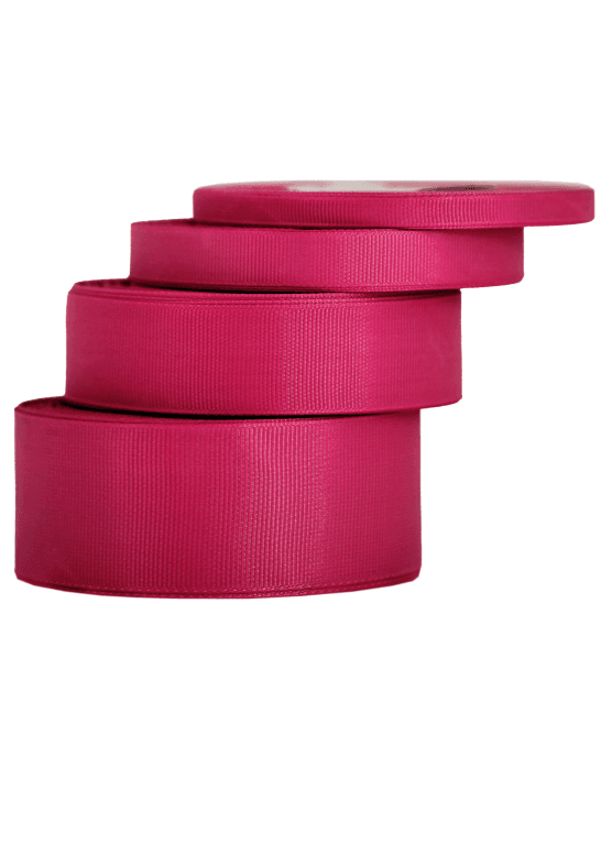 Wstążka rypsowa, 25mm/22mb, ciemnoróżowa