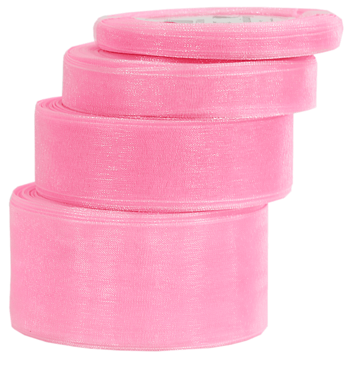 Wstążka szyfonowa, 38mm/22mb, jasnoróżowa