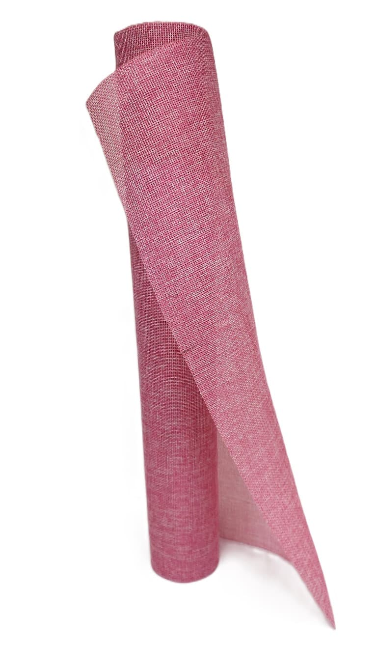 Juta  sztuczna, gęsta, 48cm/4,5mb, jasnoróżowa