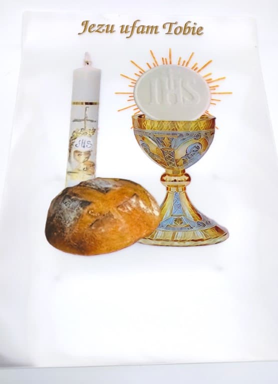 Worek foliowy komunijny wzór CHLEB 23x33cm/50szt