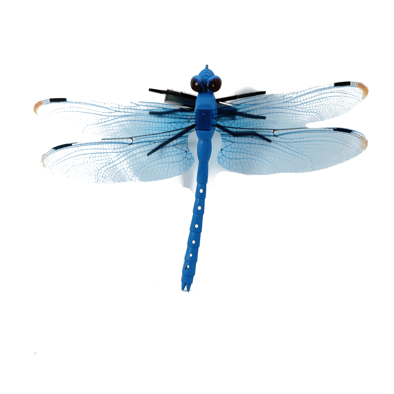 Sztuczna ważka na klipsie, długość 12cm, niebieska