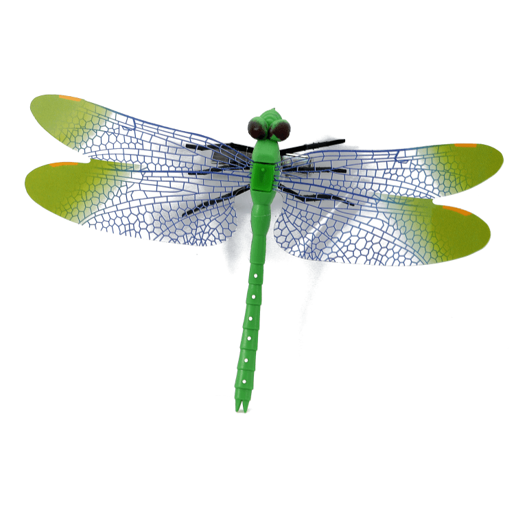 Sztuczna ważka na klipsie, długość 14cm, zielona