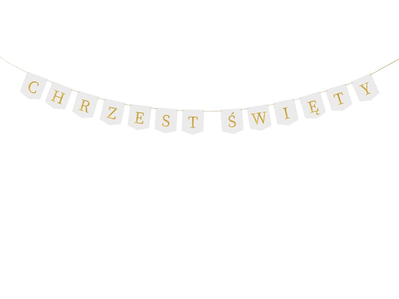 Baner ''Chrzest Święty'', 2 m, biały