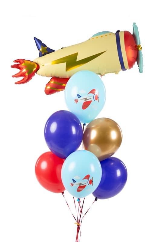 Balony 30 cm, Samolot, mix, 6 szt.