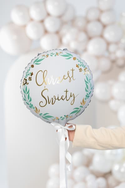 Balon foliowy "Chrzest Święty" 45 cm