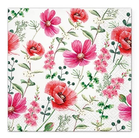 Serwetki Polne Maki, 33x33 - 20 szt.