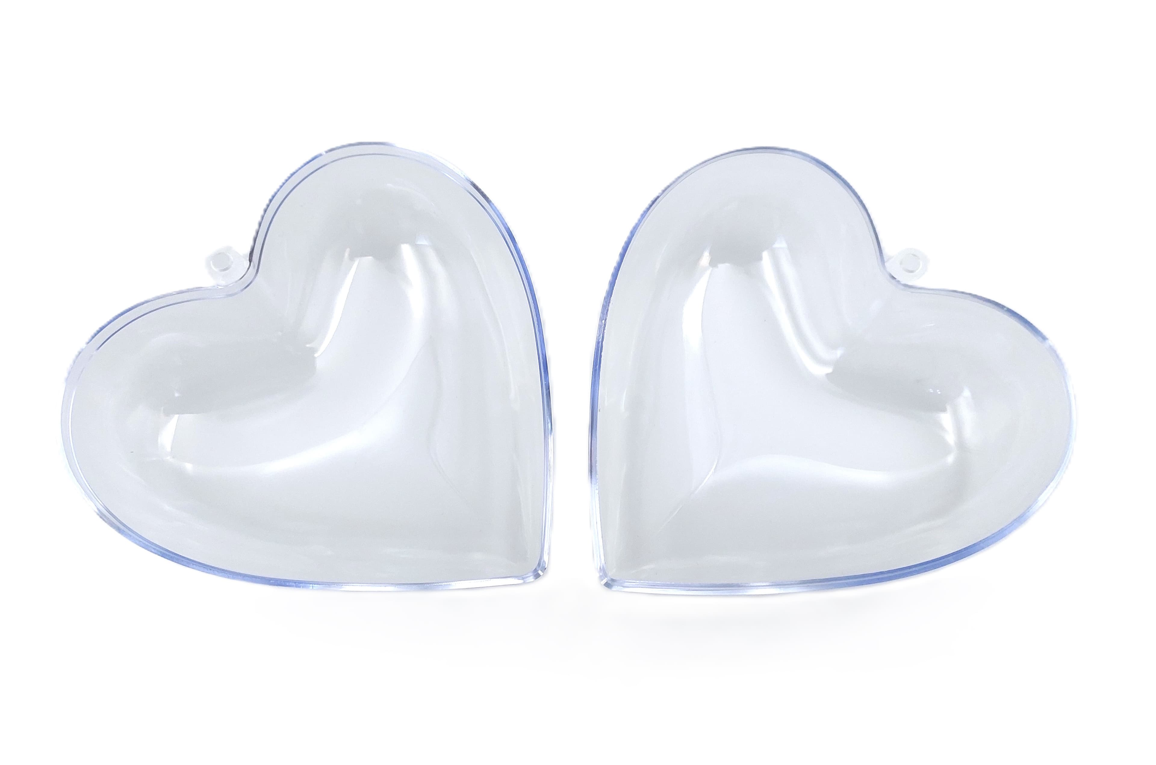 Serce akrylowe płaskie, 100x98x56mm/1sztuka