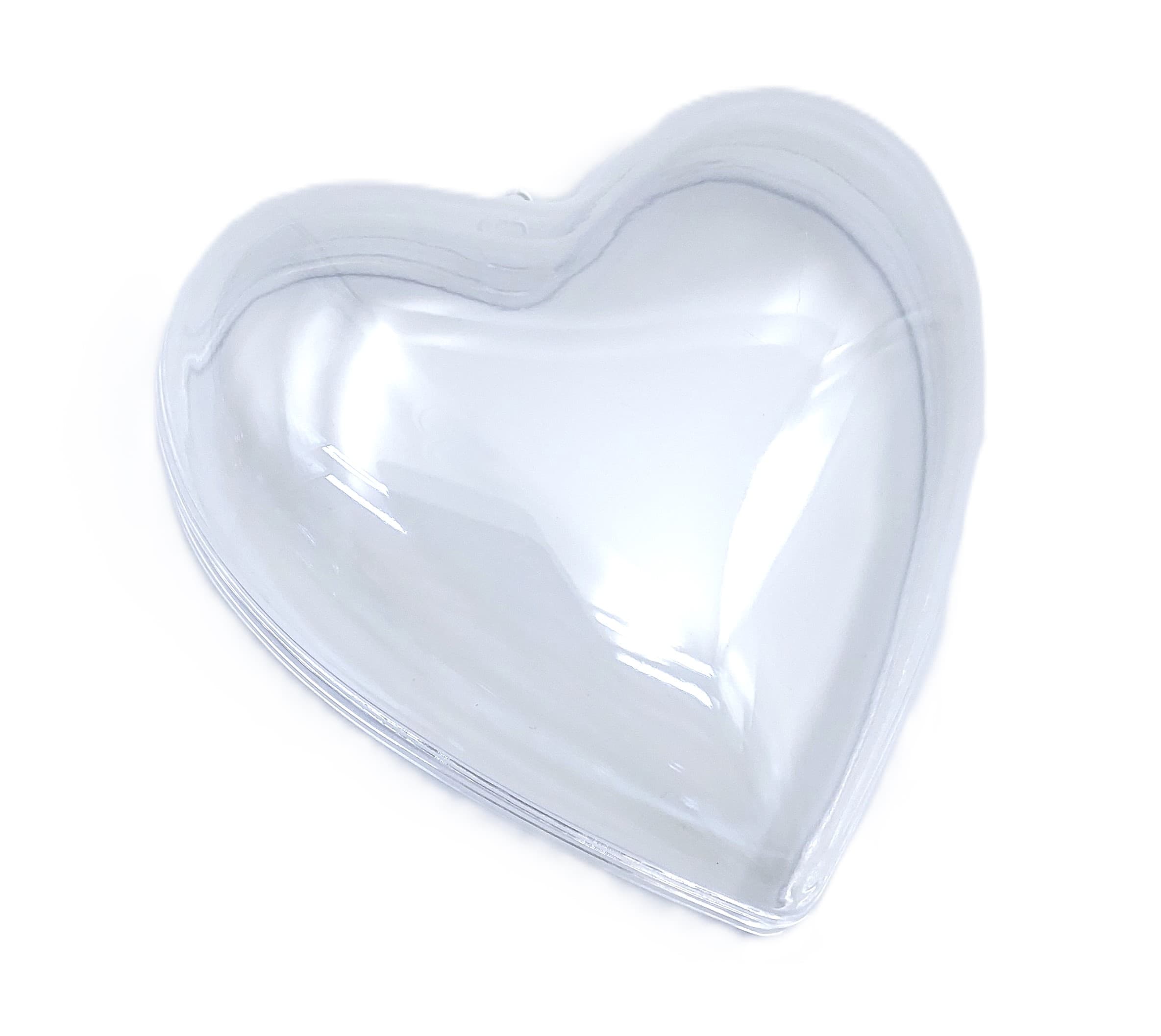 Serce akrylowe płaskie, 100x98x56mm/1sztuka