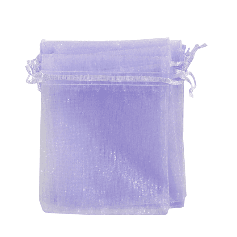 Woreczki z organzy, 10x12cm/12szt, wrzosowe