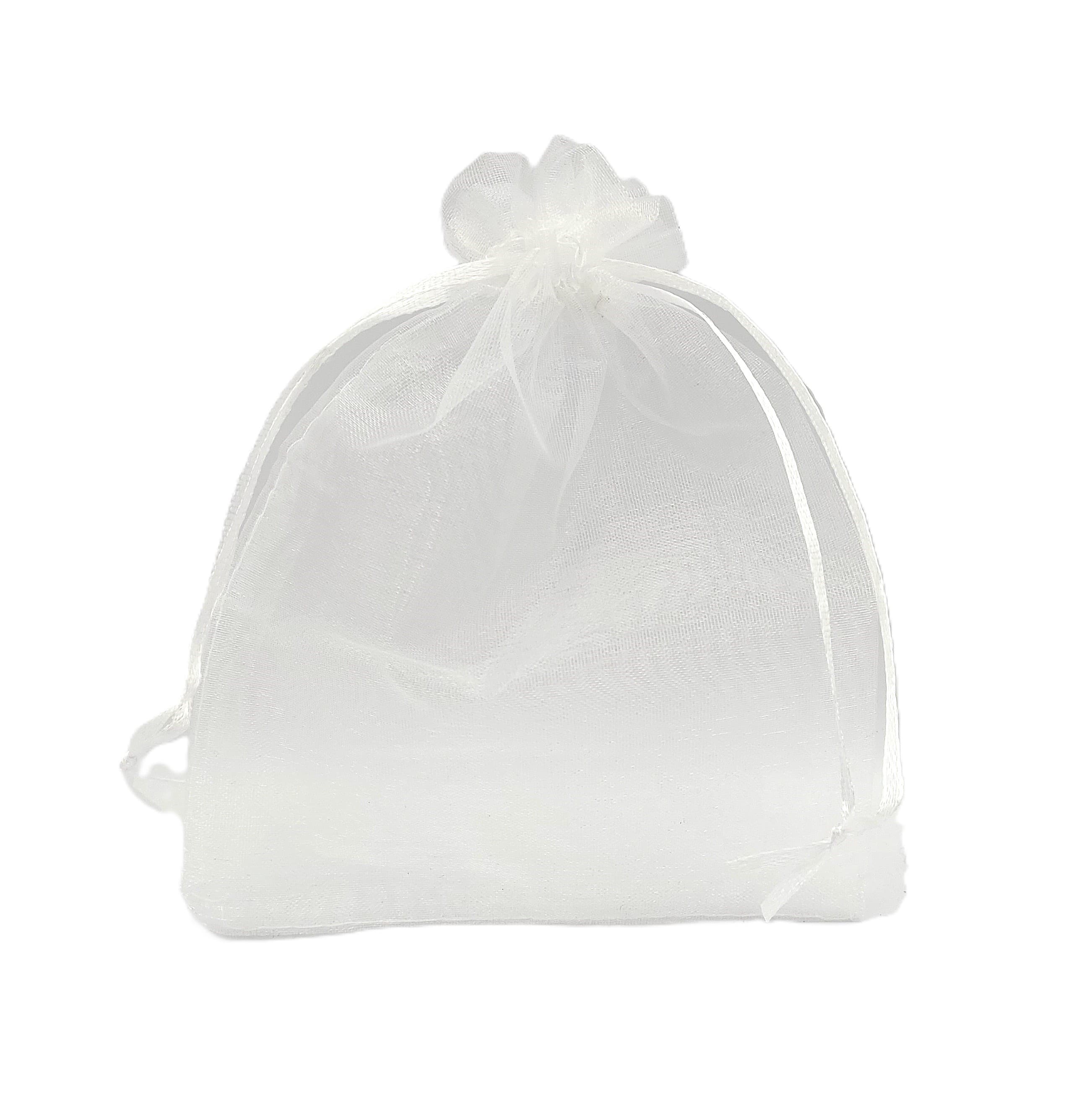Woreczki z organzy, 12x15cm/12szt, białe