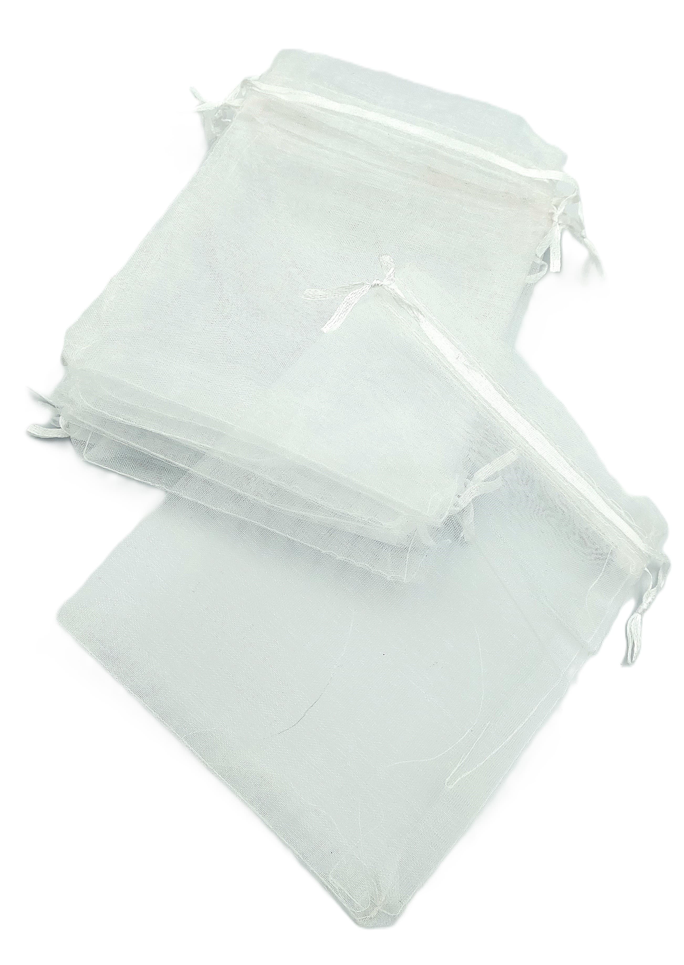 Woreczki z organzy, 15x20cm/12szt, białe