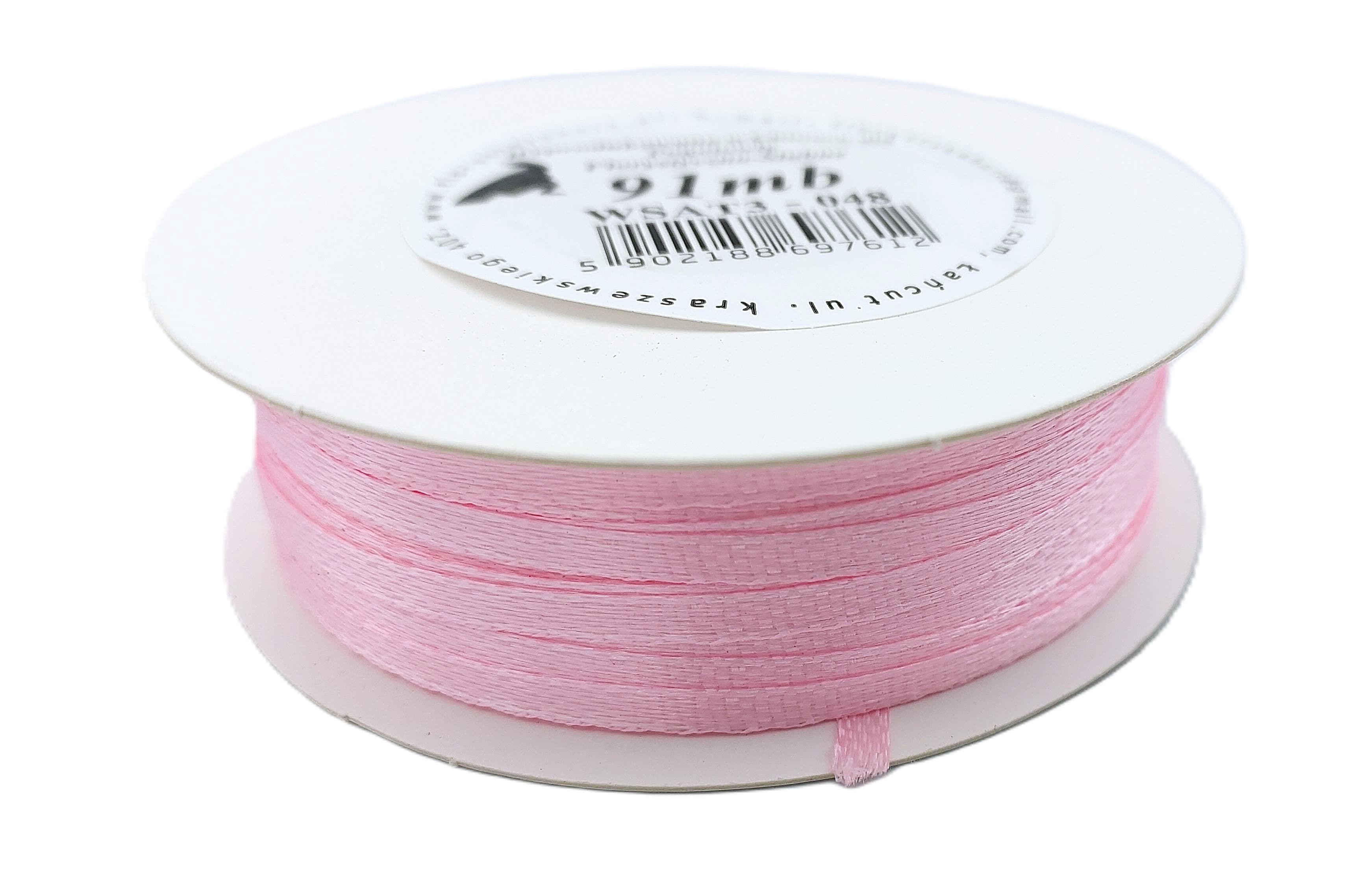 Wstążka satynowa 3mm/91mb, średni róż