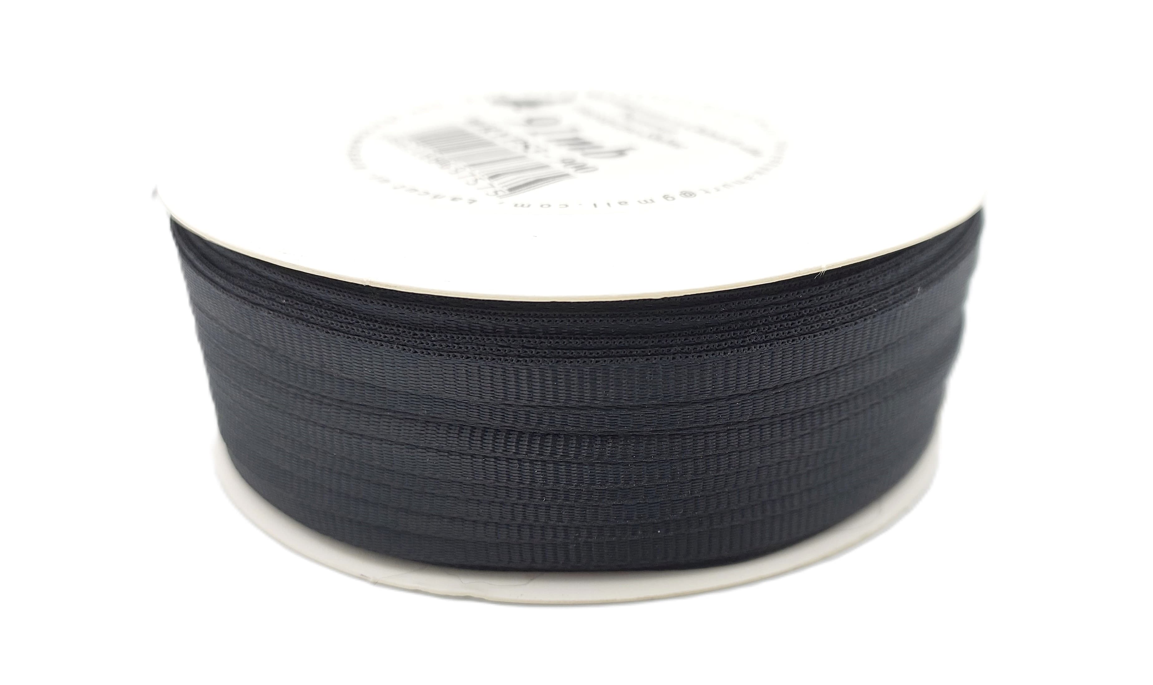 Wstążka rypsowa, 3mm/91mb, czarna