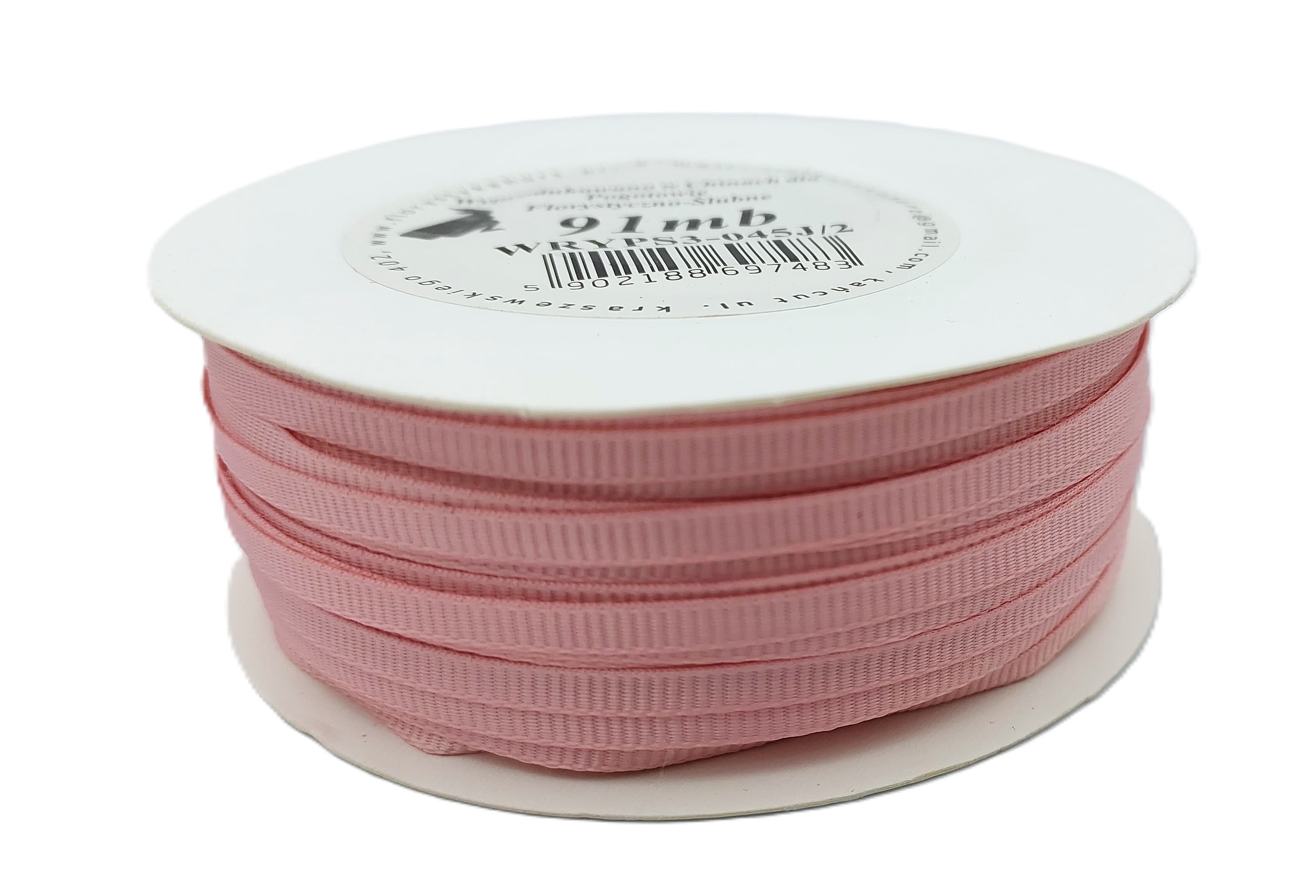 Wstążka rypsowa, 3mm/91mb, jasny brudny róż/2