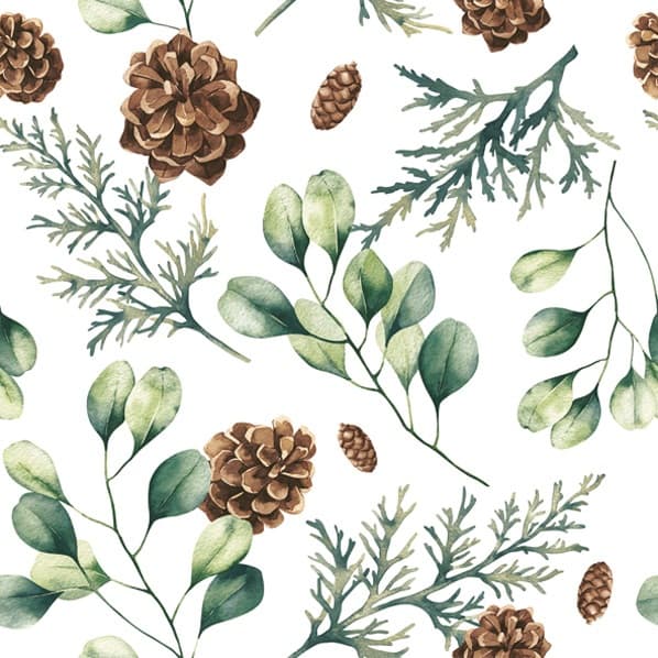 Serwetki Eukaliptus z szyszkami, 33x33 - 20 szt.