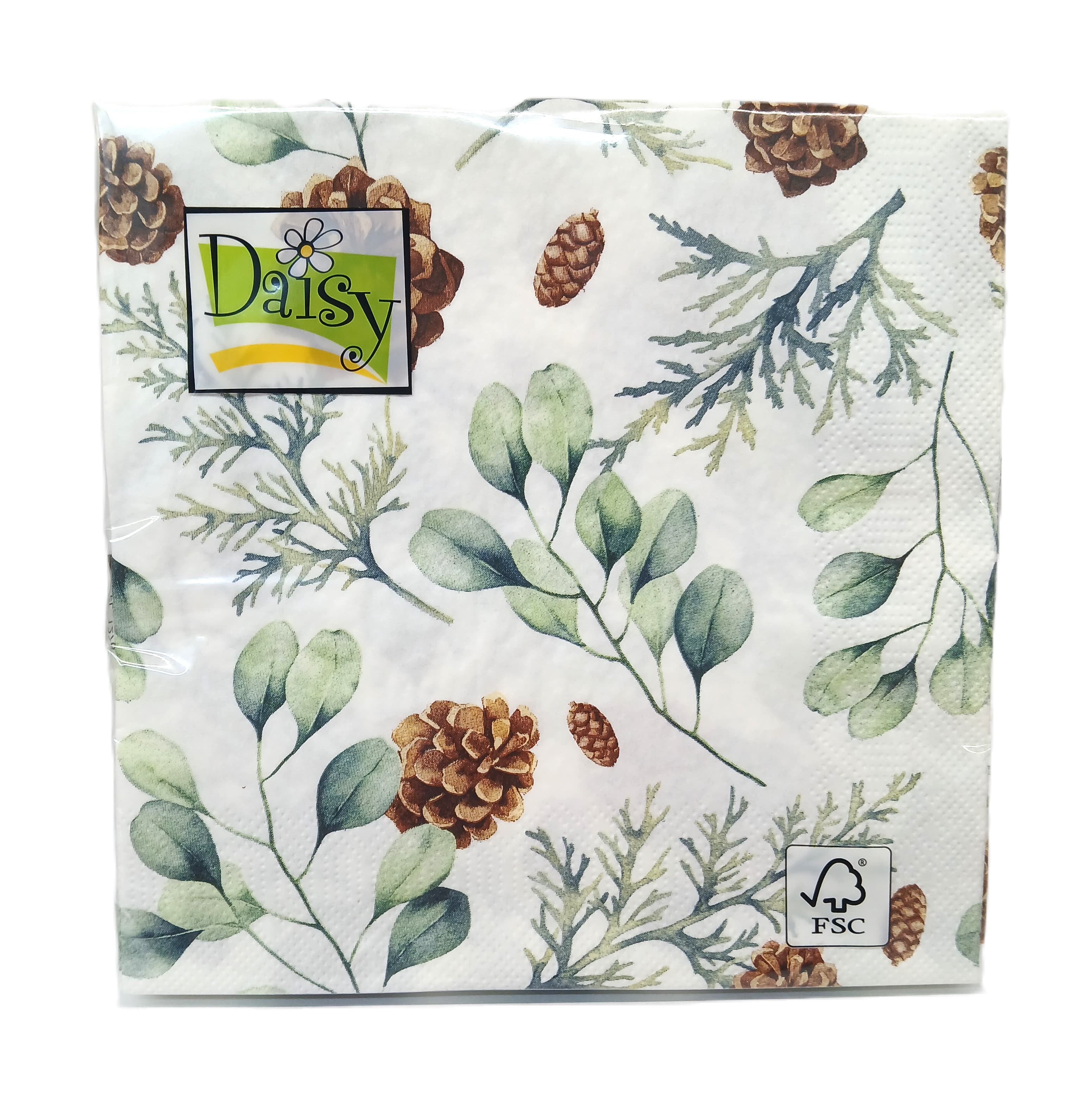 Serwetki Eukaliptus z szyszkami, 33x33 - 20 szt.