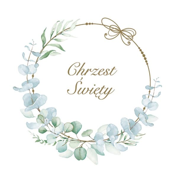 Serwetki na Chrzest eukaliptus, 33x33cm/20szt