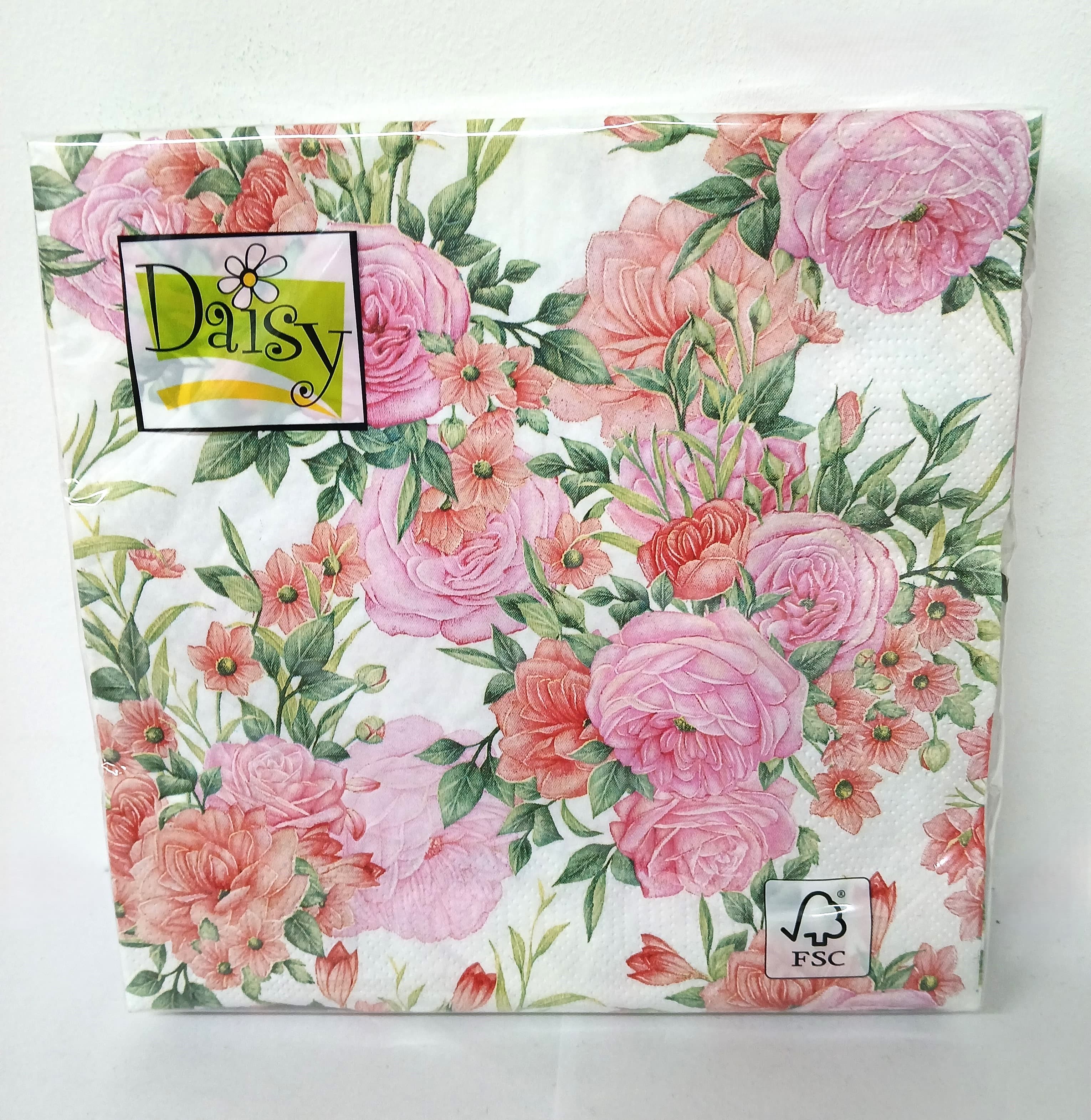 Serwetki trójwarstwowe, 33x33cm/20szt, RÓŻE