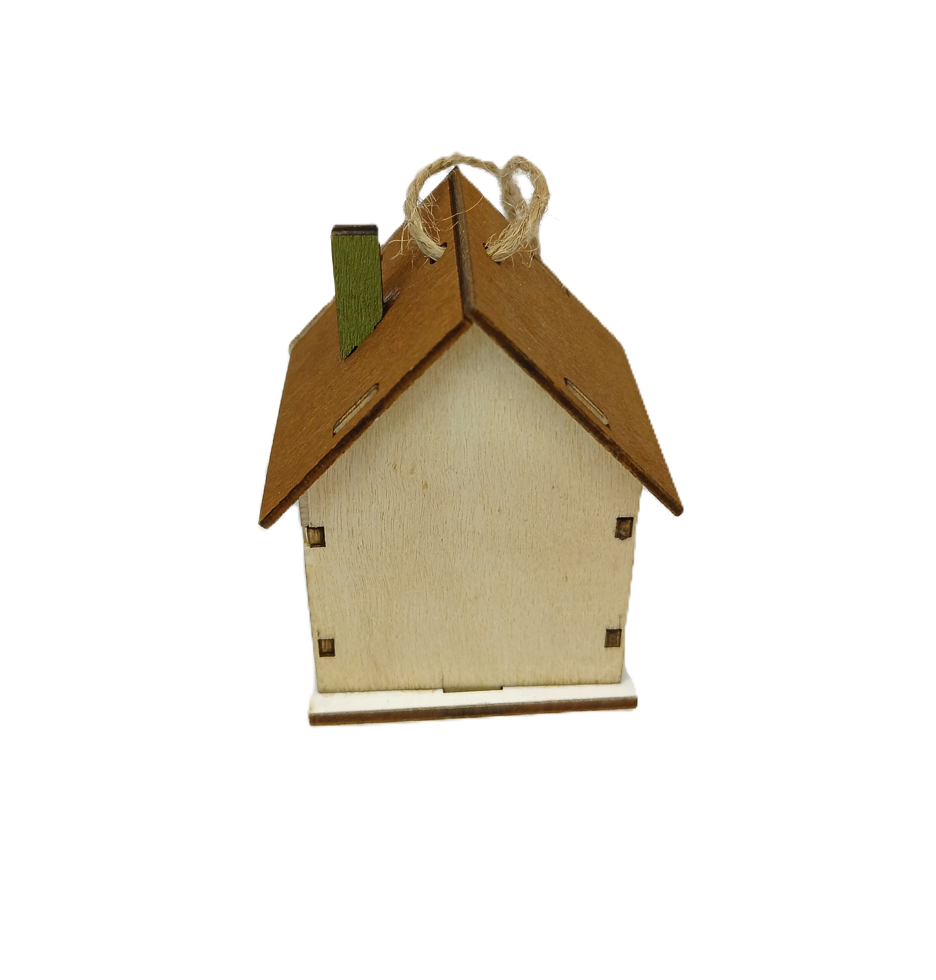 Zawieszka domek drewniany góralski 3D, 4x4,5x6cm