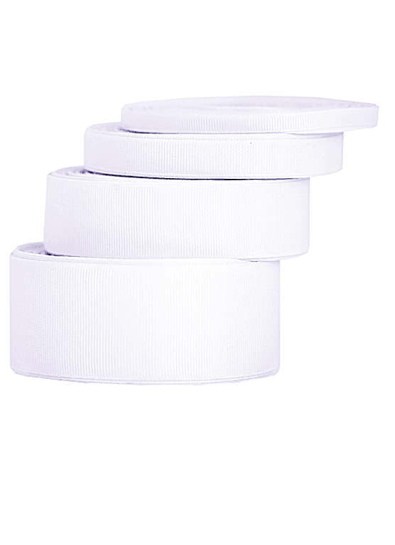 Wstążka rypsowa, 12mm/22mb, biały zimny