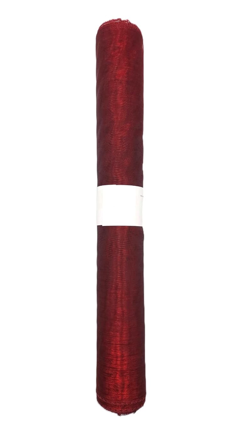 Organza obszywana 40cm/9y bordowa