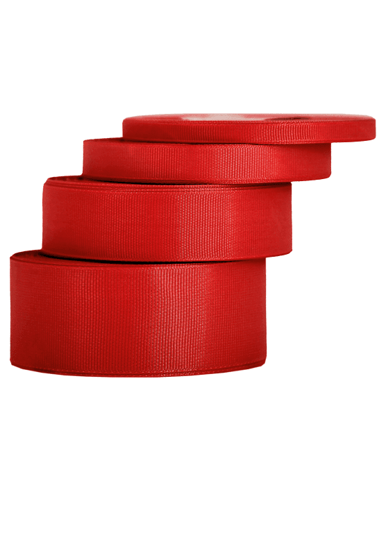 Wstążka rypsowa, 38mm/22mb, jasnoczerwona