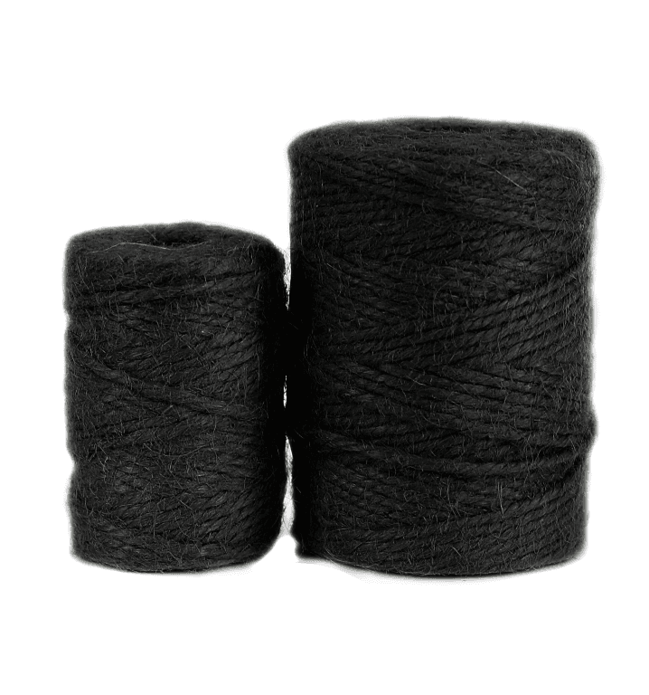 Sznurek jutowy, śr 3mm/28mb/100 gramów, czarny