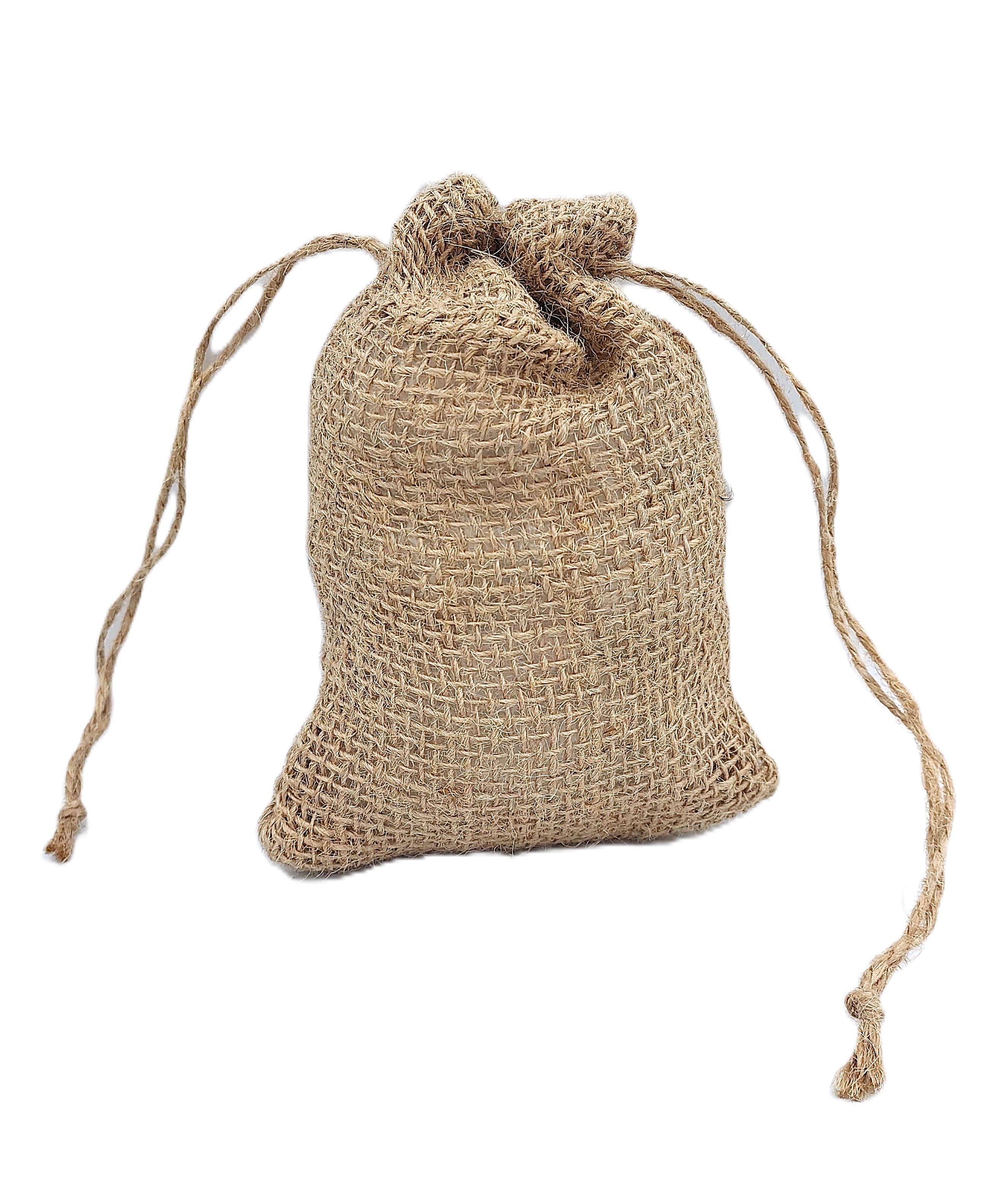 Worek jutowy ze ściągaczem, szer.10cm/wys.15cm