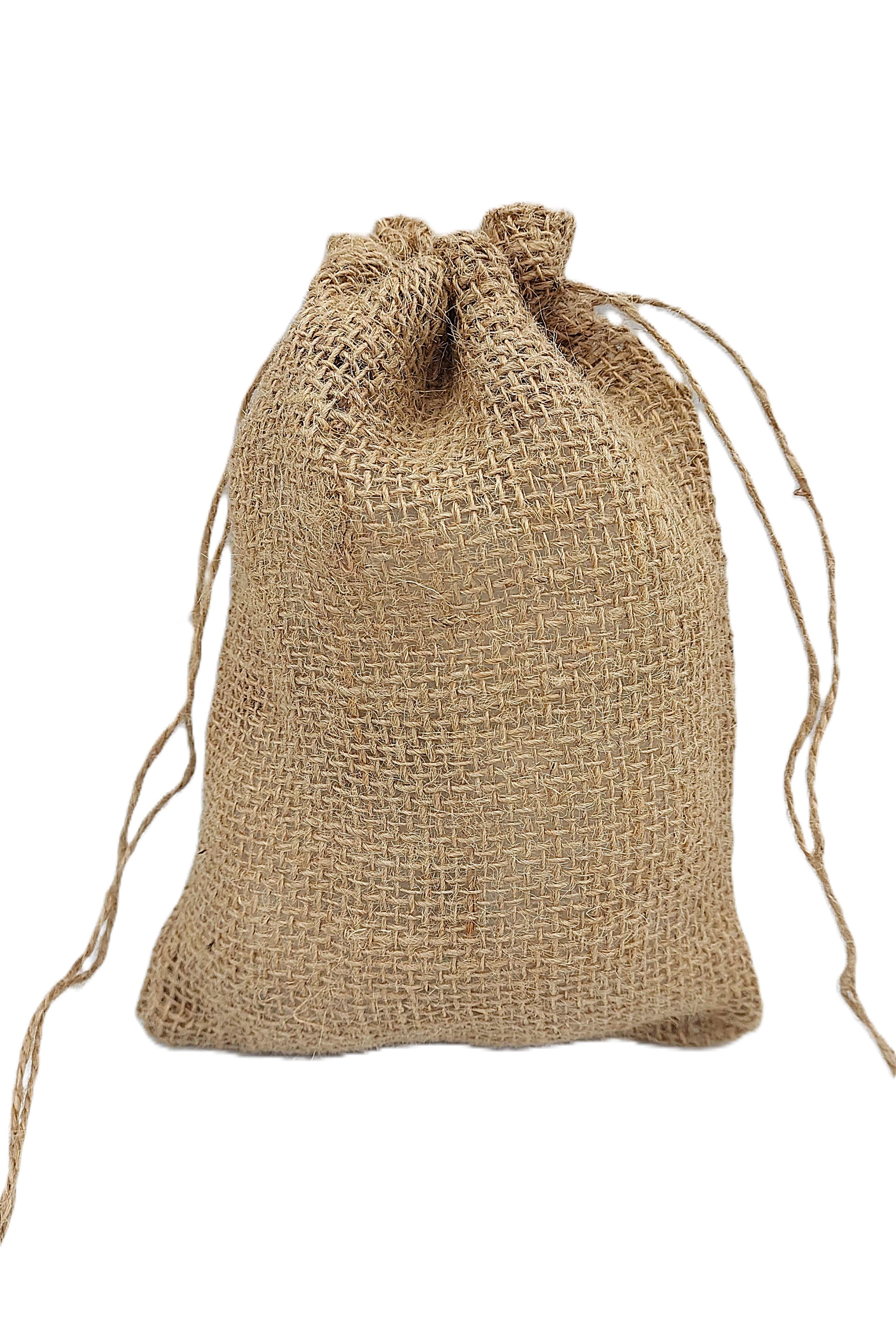 Worek jutowy ze ściągaczem, szer.15cm/wys.20cm